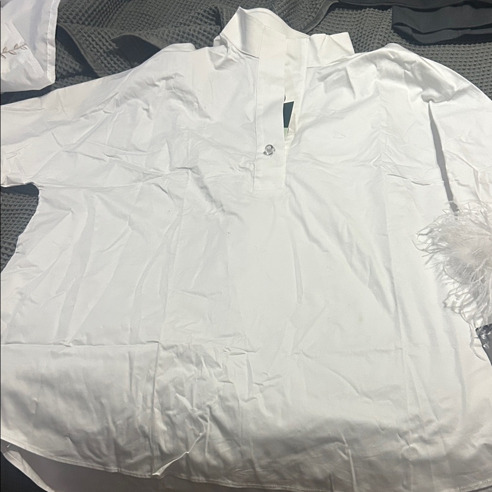 Tuckernuck White Feathered Willow Blouse